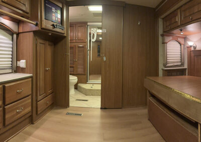 RV interior facing bathroom
