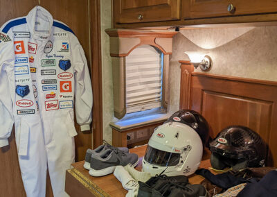wardrobe area in RV onsite