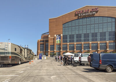 RV onsite at Lucas Oil Stadium