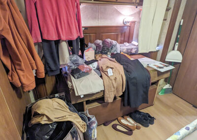wardrobe area in production RV