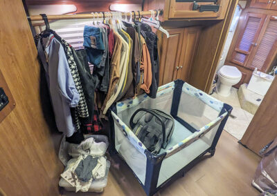 wardrobe area in production RV